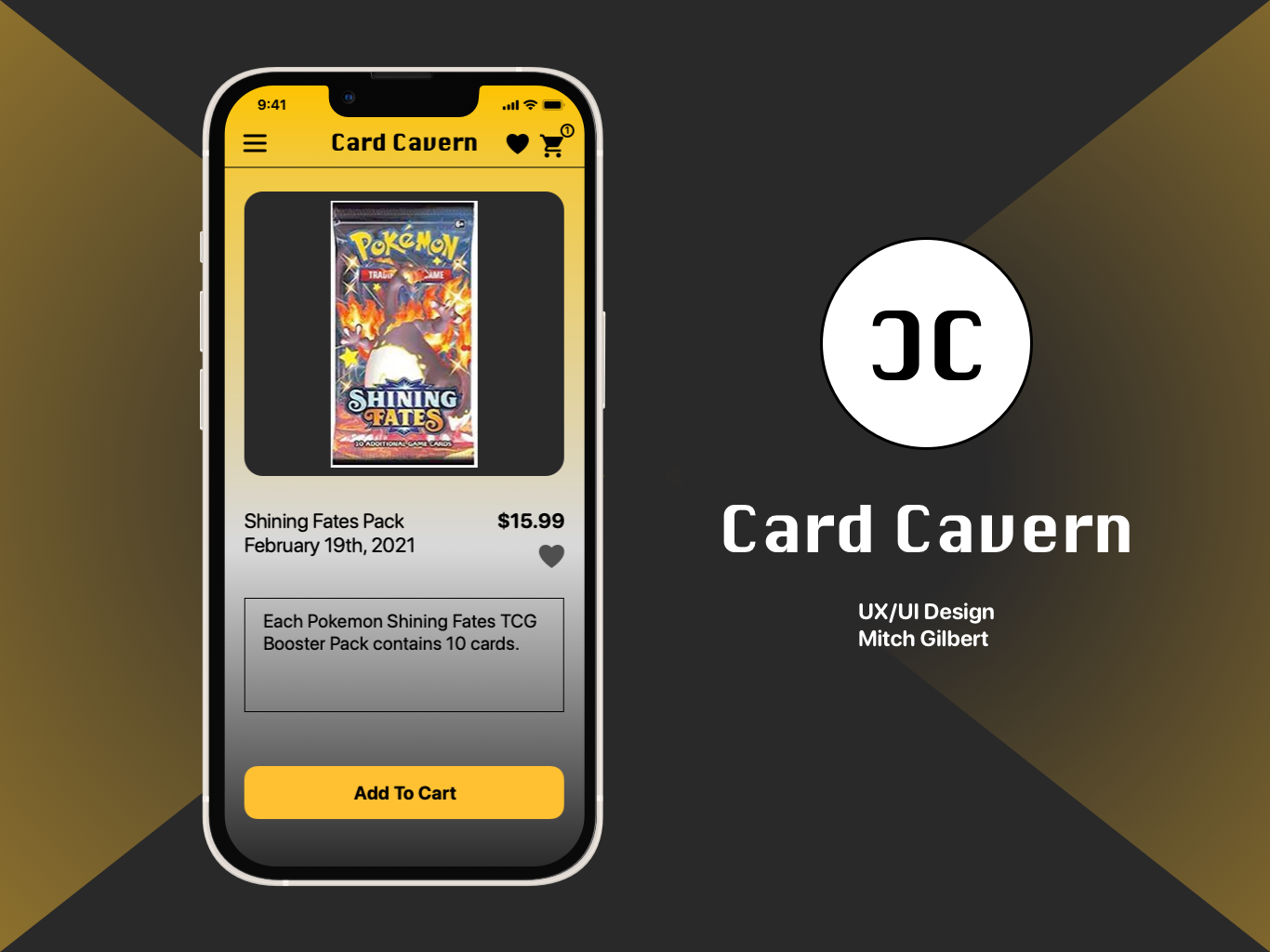 Card Cavern App Mockup