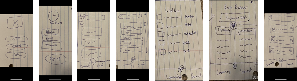 Liquor Lab Lowfi Wireframes